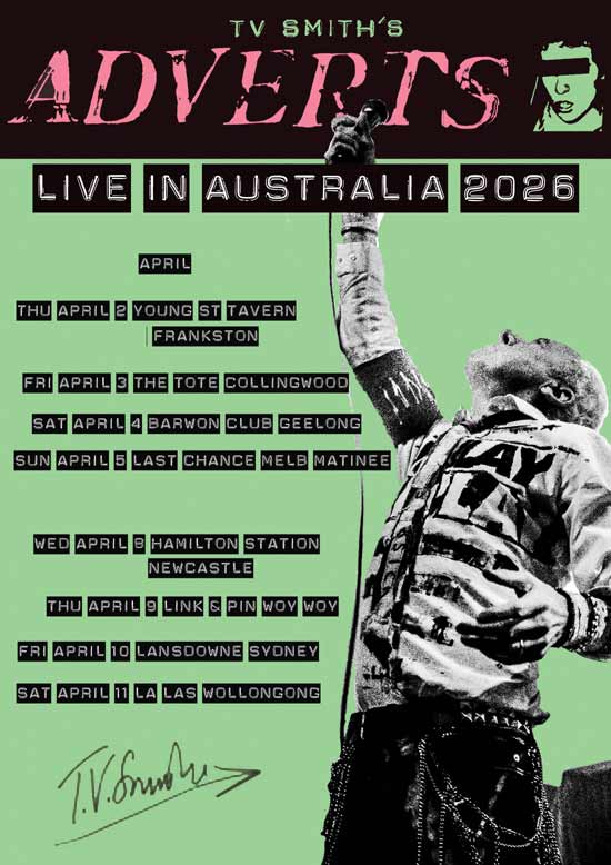 TV Smiths Adverts Tour Poster design image